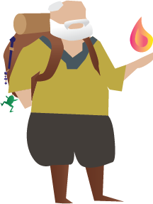 Aldrich: the crotchety old Human Warlock (RIP).